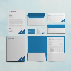 Paquete de identidad corporativa moderno, plantilla de diseño de papelería corporativa / Plantilla de identidad de marca limpia / Plantilla de Canva y MS Word