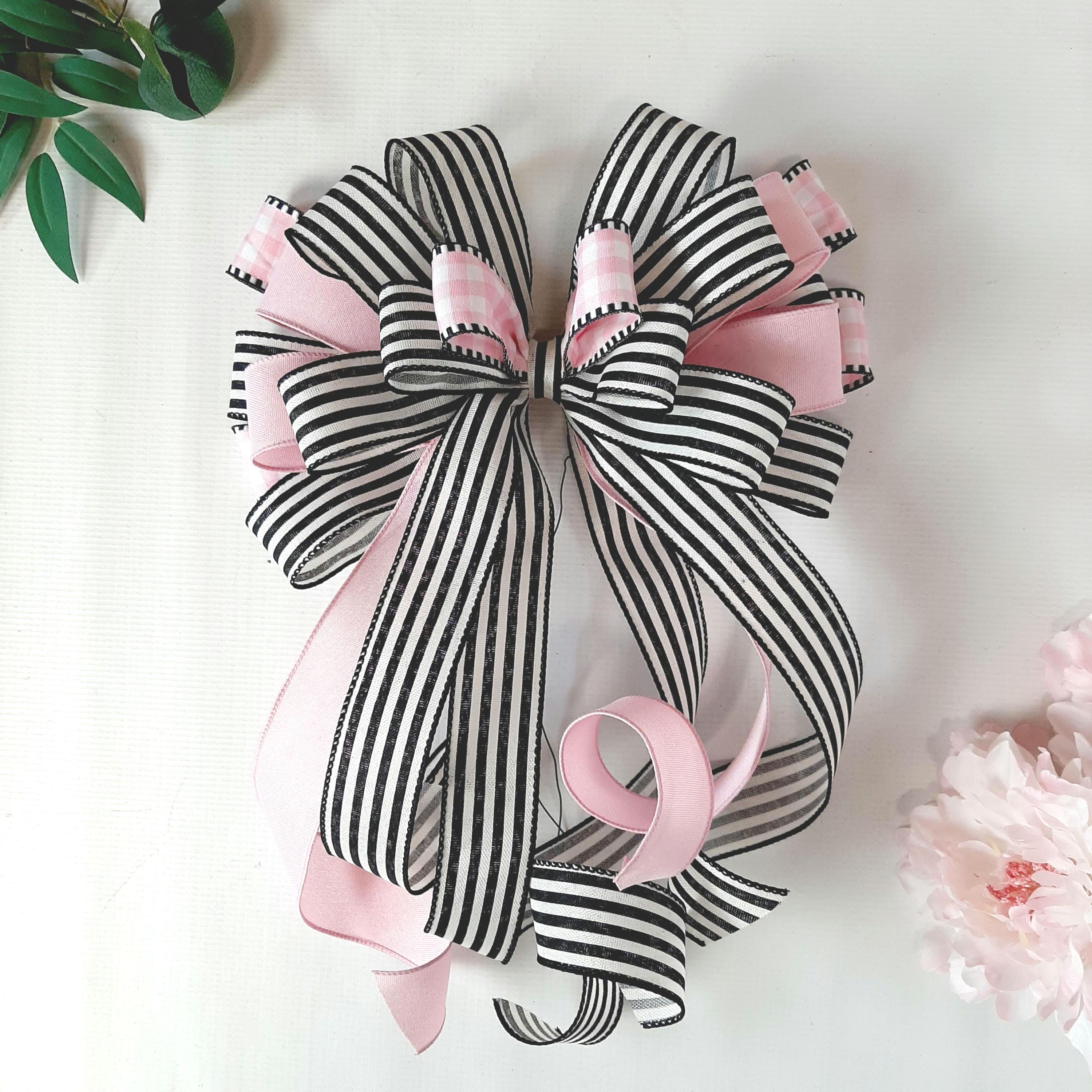Luxury-Inspired Ribbon Trio in Pink, White, Black 2.5 main image 4