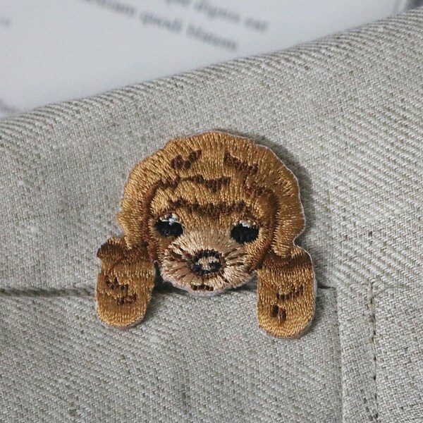 Puppy patch/Poodle patch/Embroidered/  Iron on  /  Sew on / Applique/ For jacket / For backpack/