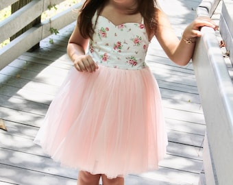 Easter Girl Dress,  1st Birthday Girl Dress, Tutu Dress, Rustic Girl outfit, Cake Smash Outfit, Flower Girl Dress, Tea Party Dress