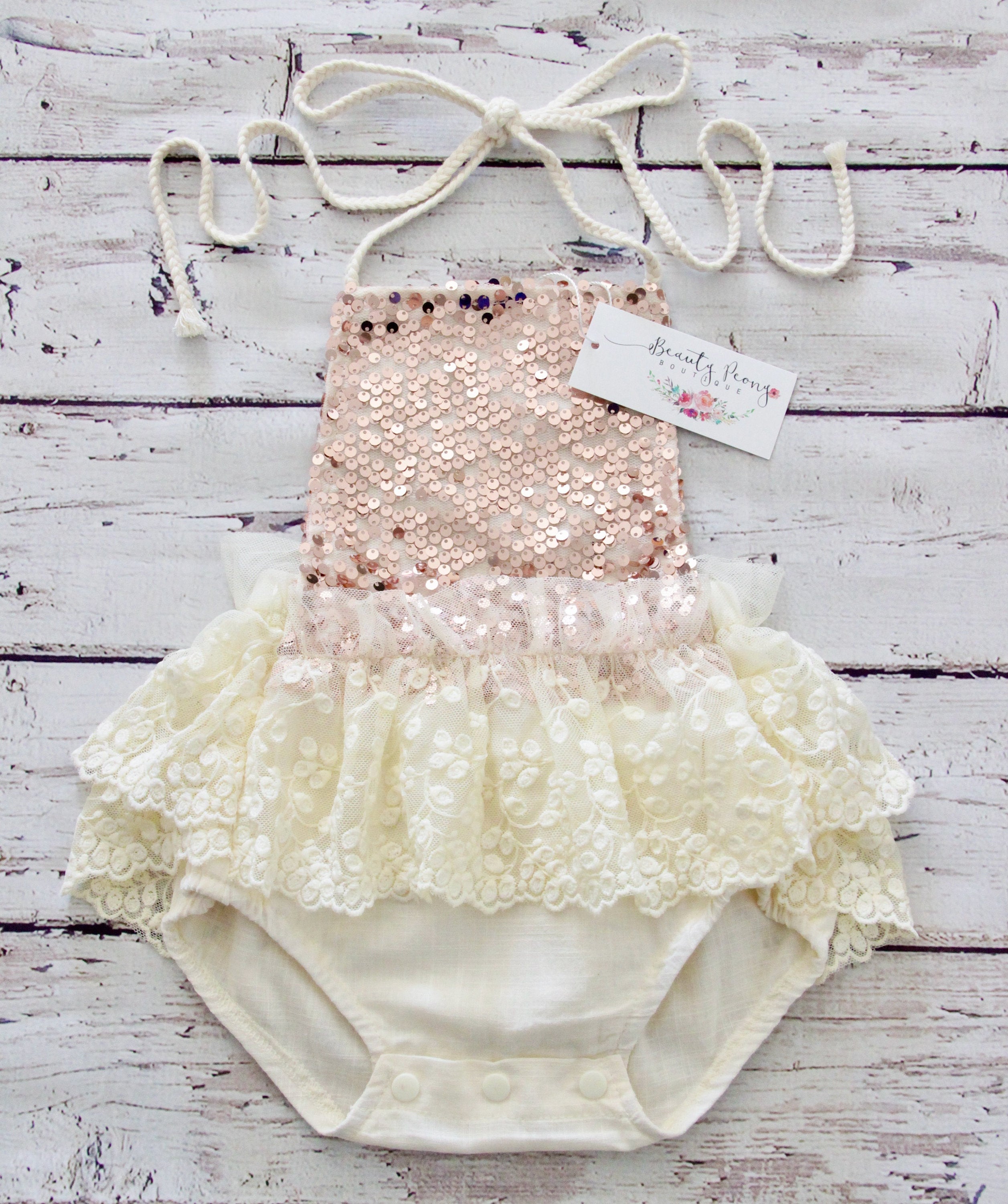 Rose Gold Romper - Etsy