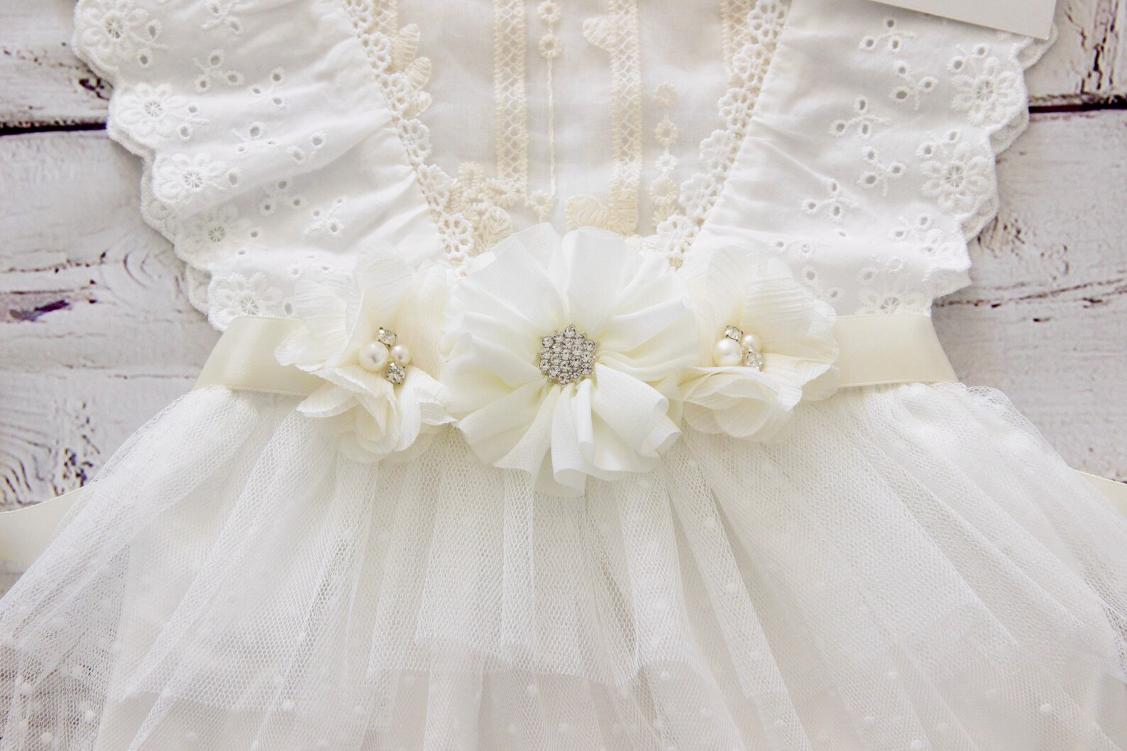 White Boho Baby Dress main image 1