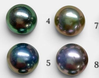 11-12 mm Tahitian Cultured Loose Pearls, Sold by pc, Wholesale,for earrings pendants, necklaces, bracelets, Lot20816-1112-062526-1