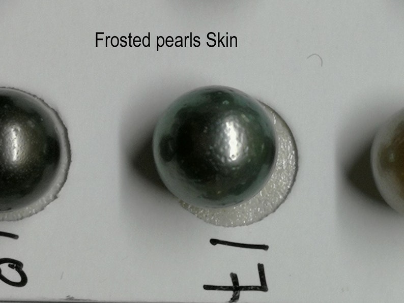 Natural Frosted Tahitian Cultured Pearls Good for special Desgin Lot 7-1-2 image 2