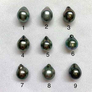 9-10 mm ルース マルチカラー タヒチアン パール ドロップ ナチュラルカラー、高光沢、軽い傷、シングルピース ドリルなし、PC で販売、041724-2