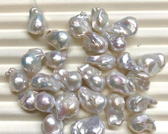 14-16x20-26mm Fireball Flameball Pearl,0.8 mm Full Drilled, Broken Surface, Sold by pc, no pick, DIY Earrings/Pendant/Bracelet, Lot2506-070