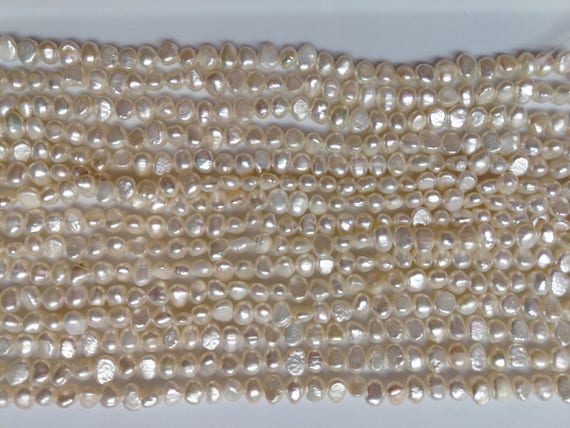 thumbnail image 2 of Genuine Natural 7-8mm White Freshwater Pearl Necklace - Vintage Style, Handmade, Nickel-Free 2 of 4