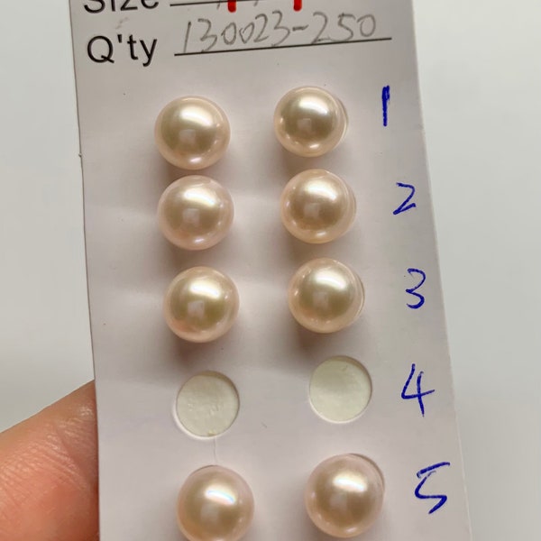 Japanese Akoya Salt Water Pearl, AAAA Quality High Luster Akoya Cultured Pearls- Loose pearl, for Earring , pendant, ring. Price Per Pair