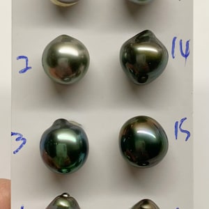 Tahitian Pearl, Tiny size -8-9mm AAA High Luster Oval/Tear Drop Tahitian Cultured Pearl, Wholesale,Sold by PC,LOT-215286X-89-031023-5