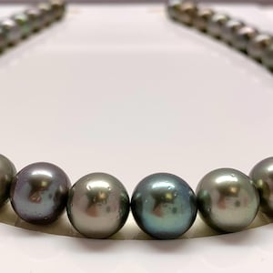 Loose Tahitian Pearl Necklace, 11.0-12.0 mm Round/Near Round Multi color Tahitian Cultured pearl Necklace, wholesale pearls-Lot20820-1112-2