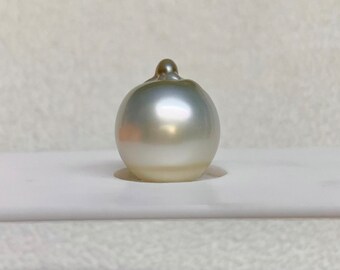 Rare find! 11.1X13.6mm Light Tone Tahitian Cultured pearl, Baroque/Tear Drop, wholesale,Sold by PC, Lot18316-1112-042924-3