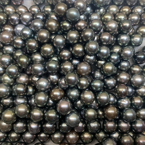 9-10 mm Extra Luster Oval/Baroque, Round/Near Round Loose Tahitian Pearls- Wholesale tahitian pearls, Sold by PC, Lot20820-910