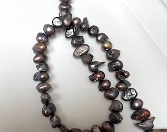 Collier En Perles D'eau Douce Baroque Argenté Fait Main ROSEMIMOSA - Pièce Unique De 1978, Neuf Avec étiquettes