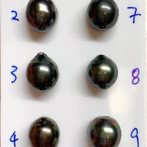 Color!Ultra Luster!Rare Dark Tone! Naturally formed 10-11 MM Cultured Tahitian pearl, Baroque/Circle/Tear Drop,Sold by PC,Lot20116X-051525-1