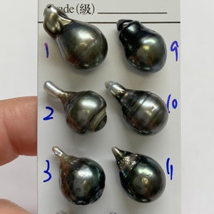Tahitian Pearl, 10-11 MM High Luster Circle-Drop/Baroque Tahitian Cultured peaSold by PC, Lot 20816X-030424-1