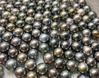 Tahitian pearls, round/near round, AB/A/AA quality,9-10 mm Loose Tahitian Cultured Pearls, Tahitian pearl, Multicolor, Sold by PC, Wholesale