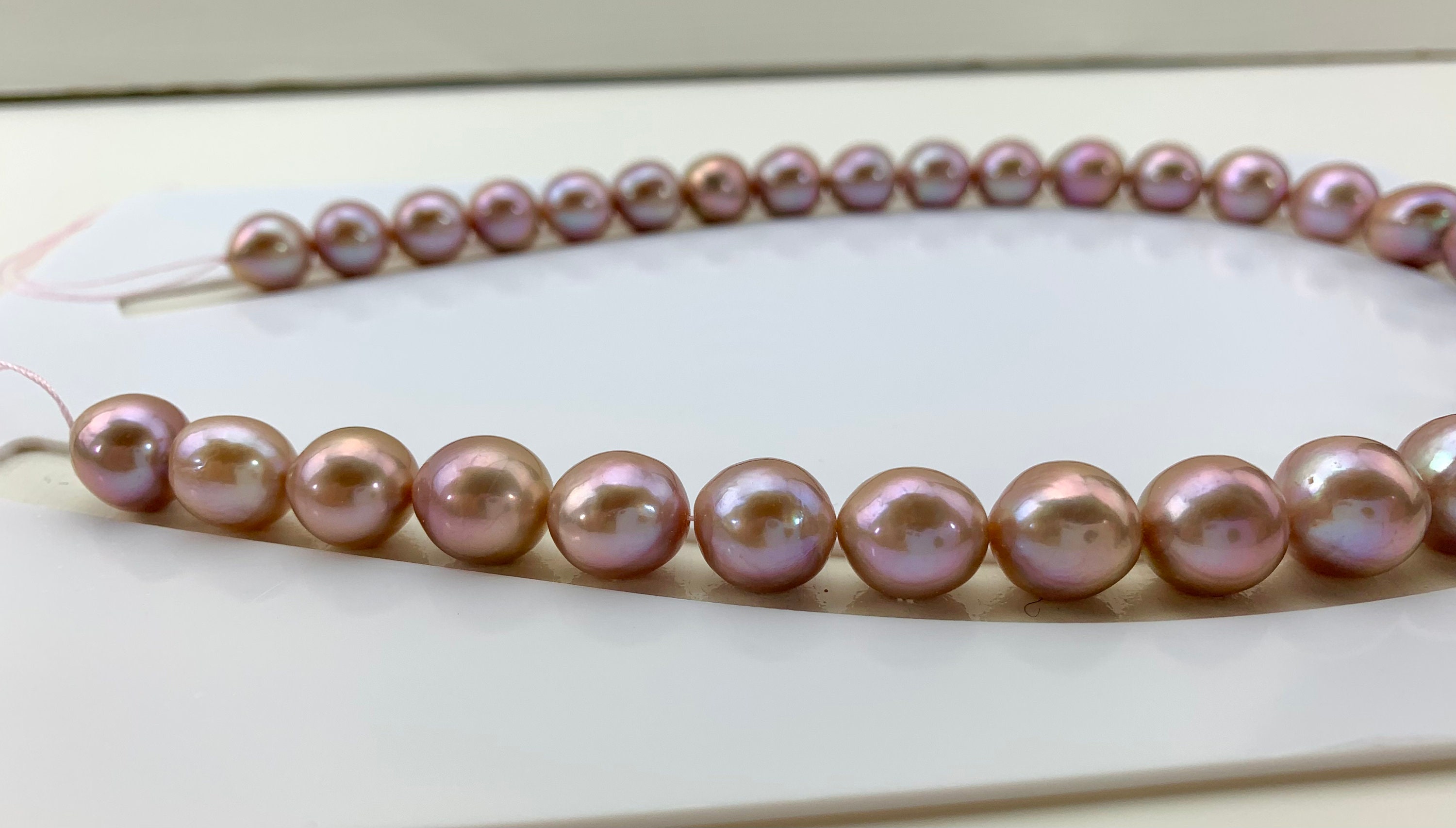 pearl ٩(๑❛ᴗ❛๑)۶pink ダイヤタイニーピン（No7103） AAAA Edison Pearl Necklace, 11.1-13.8 Mm Semi Baroque Lavender
