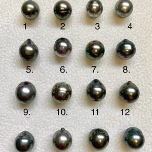 9-10 mm High Luster green/Grey/Dark color, Circle-Drop/Baroque Tahitian Cultured Pearl,Sold by Pc, Earring,Pendant,Wholesale pearls,100324-2
