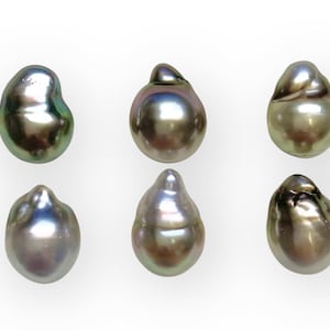 Tahitian Pearl, 9-10 mm Extra Luster, Unique Light Tone Baroque Tahitian  Cultured Pearl,Sold by PC, good for pearl earring,pendant,022225-1