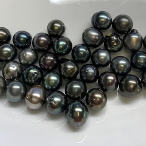 10-11 mm Oval/SemiBaroque Loose Tahitian Cultured Pearls, Multicolor, Sold by PC, Wholesale pearls, No pick lot, 032825-2