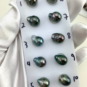 Tahitian pearl, 9-10MM Magic Natural color Tahitian Cultured pearl, Sold by PC. Good for pearl Pendant, necklace, 060521-3