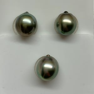 3 PCS of 10-11 MM Tahitian Cultured pearl, Tear Drop, wholesale,Sold by Set, Good for pendant, Lot18360-1011-080623-2