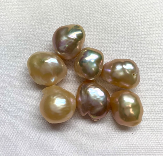 Lot De 5 Perles De Culture Baroques Eau Douce N-09 - Grandes Tailles, Pour Créations Bijoux Uniques