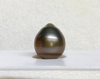 11.3X13.6 mm Tahitian Cultured pearl, Baroque/Tear Drop, wholesale,Sold by PC, Lot18316-1112-042924-7