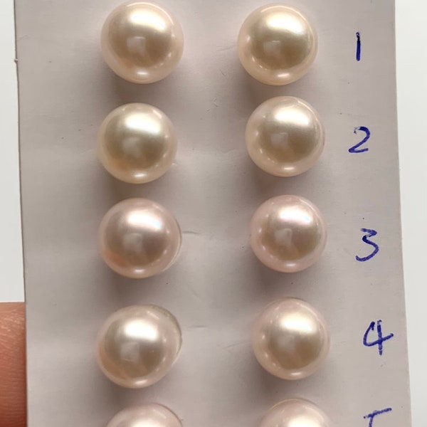 Japanese Akoya White Loose AAAA Pearl 7.0-7.5 mm for Akoya Pearl Earrings Pearl Rings White Pendants Pearl Jewelry Sets, Price for pair