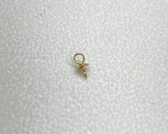 14K Yellow Solid Gold Bead Cap 4mm , Sold by pc