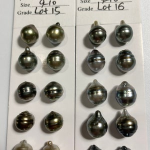 5 Pair of 9-10mm Circle/Oval/Baroque Tahitian Cultured loose Pearl, Sold by sheet, Wholesale, for earring,pendant,necklace,bracelet