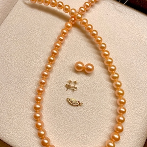 Fine Jewelry -Rare Color, Extra Luster AAAA Quality Necklace and Earrings Combo Sets- Ready to make jewelry sets