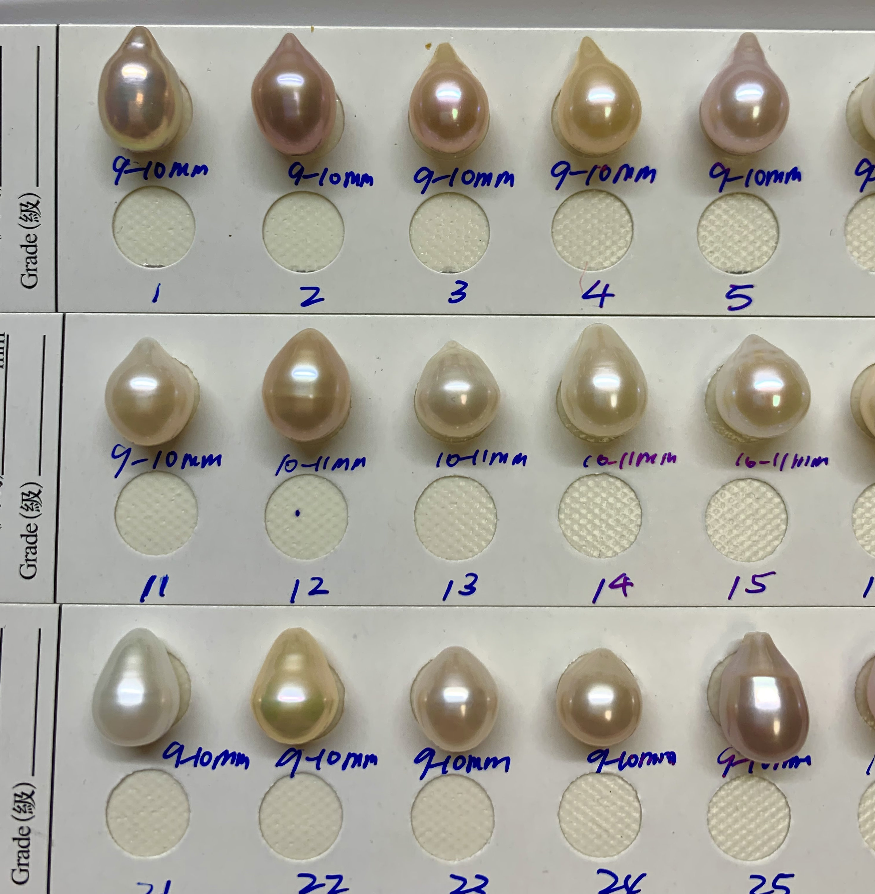 Rare Tear Drop pearls!Natural Color! 9-10-11 mm Freshwater Cultured Pearl for Excellent Design Jewelry Project,1.0mm half drilled,sold by PC