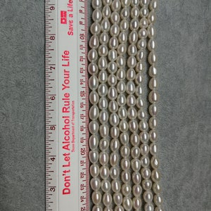 AAA 8.5-9.5 mm High Luster White Freshwater Cultured Pearls- Tear drop/ Rice/Oval loose pearl strands wholesale