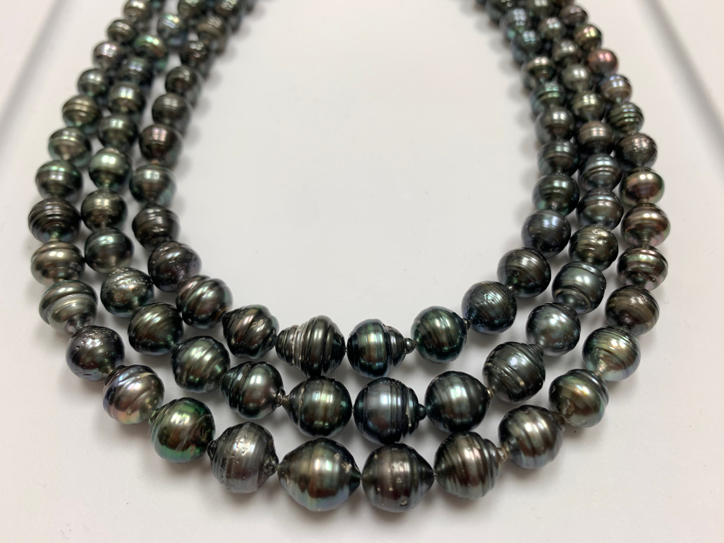 Collier En Argent 925 Avec Perle De Tahiti Et Zircons - Marque BLUE PEARL TAHITI - Longueur 111mm