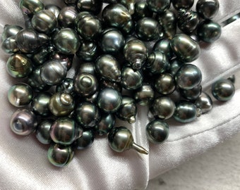 Cute size 8-9/9-10mm Extra Luster Oval/Baroque, Loose Tahitian Pearls-Wholesale tahitian pearls,Sold by PC,No pick lot,Lot20116X-89-020720-9