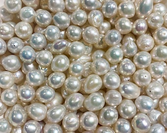 10-11 mm AAA White Edison Freshwater Cultured pearl, for Pearl dangle Earrings, pendant, bangle, Sold by PC LotEdison2064Q-1011-080920-13