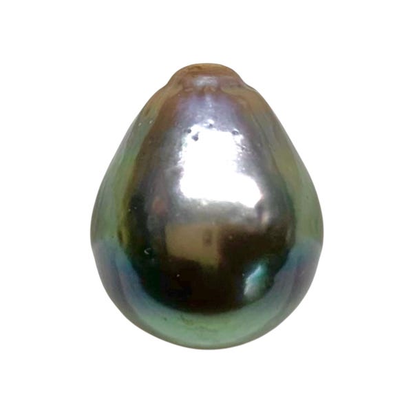 Perle de culture de Tahiti 14,5 x 17,7 mm, larme/baroque, percé de 0,8 mm, vente en gros, vendu par PC, idéal pour un pendentif Lot222345-1415-042026-2
