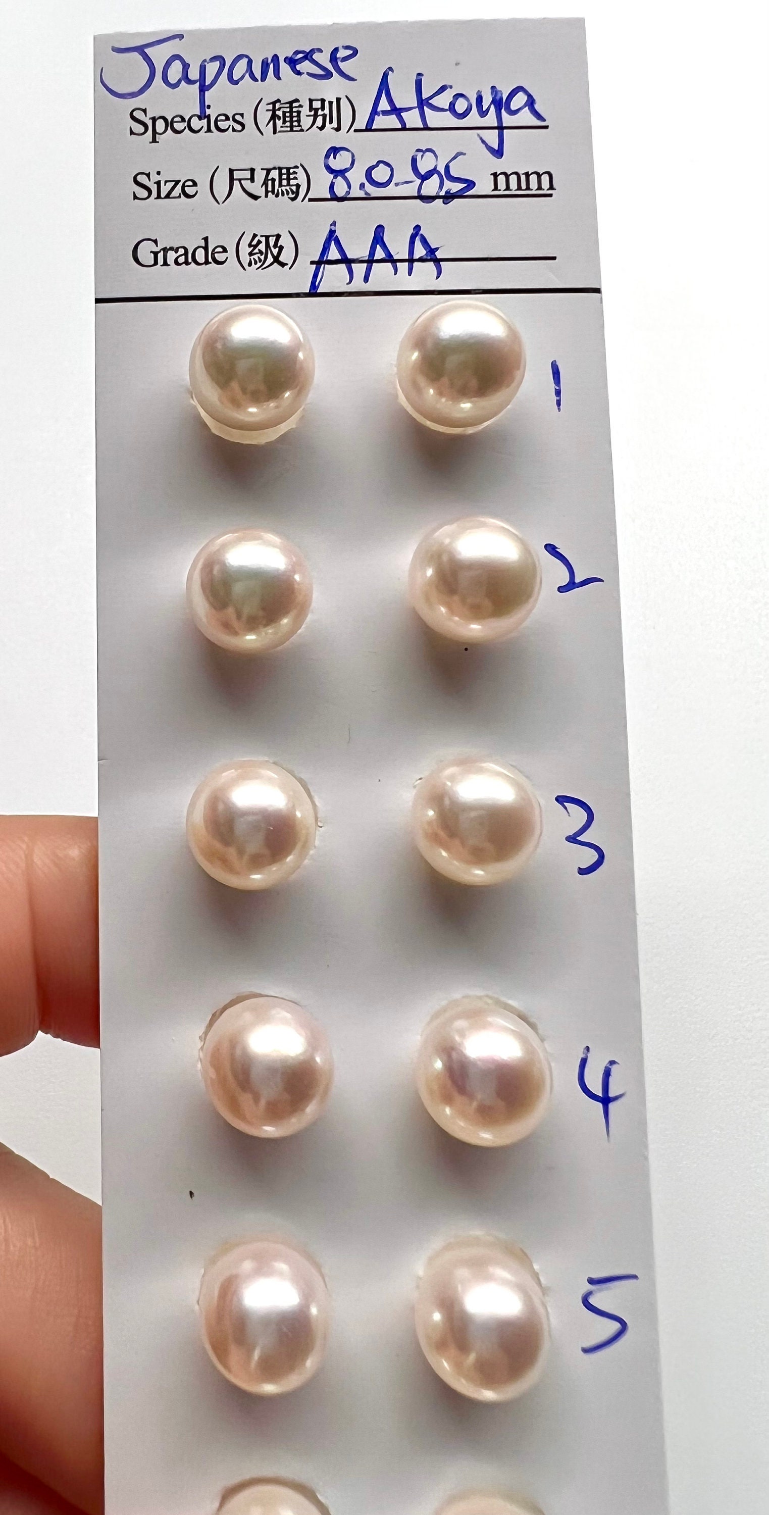 Japanese Sea, Salt Water Cultured Pearl Half Drilled Cut Back, 8-9 mm 12  pieces