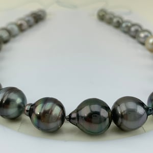 Tahitian Pearl Necklace,10.9-13.1 mm Multi Color oval/semi-baroque/circle Tahitian Cultured Pearls Necklace,Wholesale Lot222345-1114101922-4