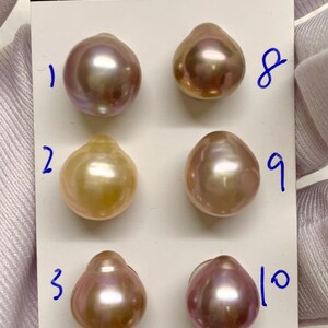 Color! Luster! 9-10 mm AAA/AA+ Ultra Luster Edison Cultured Pearl, Tear Drop/Oval/Baroque Edison pearl, sold by PC, 040725-8
