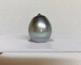 Color! Luster! 11.3X13.7mm Tahitian Cultured pearl, Baroque/Tear Drop, wholesale,Sold by PC, Lot18316-1112-042924-2