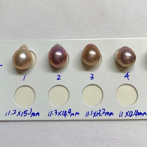 11-12 mm Edison Perle loses Einzelstück mit natürlichen Farben und hohen Lüster, wählen Sie ungebohrt oder große Loch, AAAAAA / AAAA Qualität, Verkauft von PC