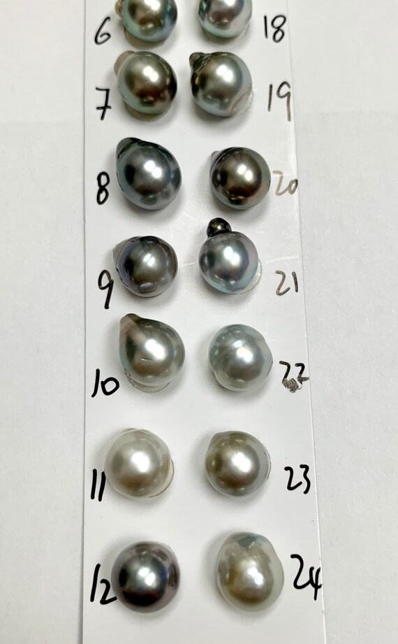 wholesale Beautiful 9 Pair 10mm Multicolor Shell Pearl Earring AAA