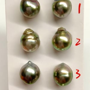 Tahitian Pearl with Light Tone,8-9mm Extra Luster, Oval/Circle Tahitian Cultured Pearl,Sold by Pair,good for pearl earring,pendant,Wholesale