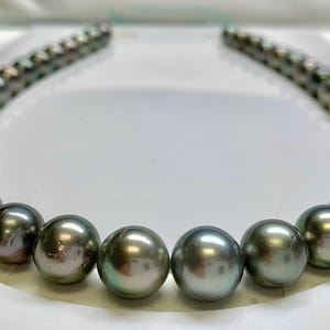 Loose Tahitian Pearl Necklace,10-12 mm Round/Near Round Multi color Tahitian Cultured pearl Necklace,wholesale pearls-Lot20820-1012-121224-2