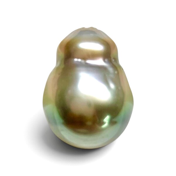 Perle de culture de Tahiti baroque 12,5 x 16,7 mm, percé de 0,8 mm, commerce de gros, Vendu par PC, idéal pour un pendentif Lot222345-1112-042326-1