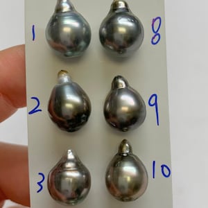 Tahitian Pearl, 10-11 MM High Luster Circle-Drop/Baroque Tahitian Cultured peaSold by PC, Lot 20816X-030424-2