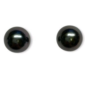 Dark Tone Tahitian pearl, 10.2/10.1 mm , AAA Face up clean, Tahitian Cultured pearls, Sold by pair, Lot19348-1011-021325-2w