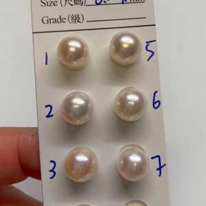 Full drilled 8.5-9.0 MM AA+ Japanese Akoya Cultured Pearls,Not Freshwater &quot;Akoya&quot; Pearl,for Earring,pendant.Sold by Pc